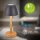 Akku-Leuchte Briloner 2,5 Watt LED Tischleuchte mit Holz Touchdimmer IP44 Tischlampe