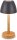 Akku-Leuchte Briloner 2,5 Watt LED Tischleuchte mit Holz Touchdimmer IP44 Tischlampe