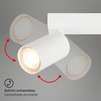 2-flammiger Deckenspot 2er, Weiß, 2x9W, 25,5 x 8,5 cm – Briloner