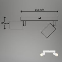 Strahler Briloner 2er Spot GU10 Fassung Deckenleuchte Weiß Deckenlampe