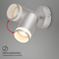 Wandstrahler Spot, Chrom-Matt, 9 Watt (exkl.), 8,5 x 8 cm – Briloner