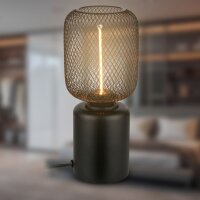 Tischleuchte Briloner E27 4 Watt LED Drahtgeflecht...