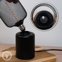 Tischleuchte Briloner E27 4 Watt LED Drahtgeflecht Tischlampe Schwarz