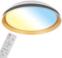 Deckenleuchte Briloner 48 Watt LED Schwarz-Gold...