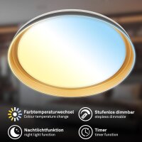 Deckenleuchte Briloner 48 Watt LED Schwarz-Gold...