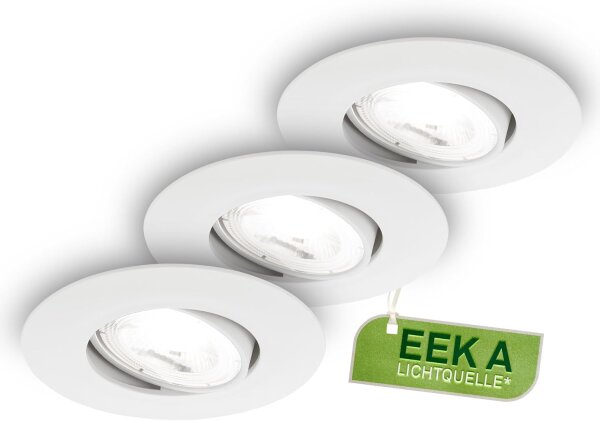 Einbauleuchte Briloner 3 x 2 Watt LED Ultraenergieeffizient 360 Lumen Weiß Einbauspot 4000K