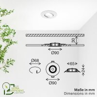 Einbauleuchte Briloner 3 x 2 Watt LED Ultraenergieeffizient 360 Lumen Weiß Einbauspot 4000K