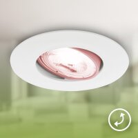 LED Einbauspots, Weiß, Bohrloch 6,8 cm, 3x2W, 360lm, 4000K, Ø 9 cm – Briloner