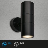 Außenleuchte Briloner Wandlampe Schwarz 2 x GU10...