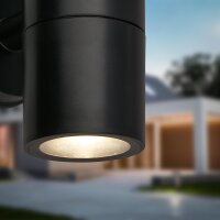 Außenleuchte Briloner Wandlampe Schwarz 2 x GU10 Fassung IP54 Wandleuchte Gartenlampe