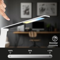 Tischleuchte Briloner 6,2 Watt LED Weiß induktives Laden Schreibtischlampe CCT dimmbar