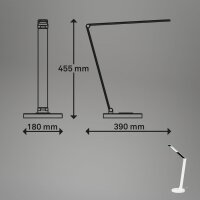 Tischleuchte Briloner 6,2 Watt LED Weiß induktives Laden Schreibtischlampe CCT dimmbar