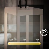 Akku-Leuchte Briloner 5 Watt LED Laterne Beige Tischlampe Laterne IP44