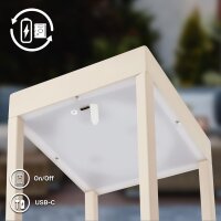 Akku-Leuchte Briloner 5 Watt LED Laterne Beige Tischlampe Laterne IP44
