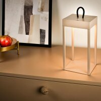 Akku-Leuchte Briloner 5 Watt LED Laterne Beige Tischlampe Laterne IP44