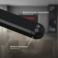 Stehleuchte Briloner 6 Watt LED Standlampe Schwarz Dimmbar Leselampe