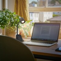 Tischleuchte Briloner Schreibtischlampe mit Organizer Schwarz Tischlampe