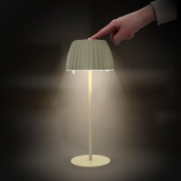 Akku-Leuchte Briloner Riffle 2 Watt LED Tischleuchte Grün Touchdimmer IP44 Tischlampe