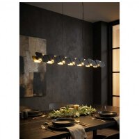Hängeleuchte Eglo Stars of Light Altagracia 8 x 5,5 Watt LED Schwarz-Gold Pendelleuchte dimmbar