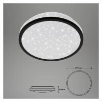 Briloner  Nigra Sternenhimmel schwarz 10 Watt LED Deckenlampe Deckenleuchte