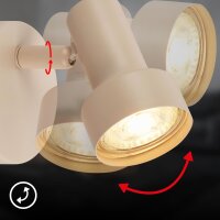 Strahler Briloner Spot Beige GU10 Wandleuchte Wandlampe