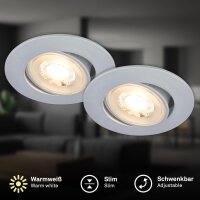 Einbauleuchten Briloner 2 x 5 Watt LED Chrom matt Einbauspot 450 Lumen