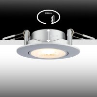 Einbauleuchten Briloner 2 x 5 Watt LED Chrom matt Einbauspot 450 Lumen
