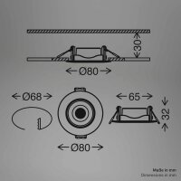 Einbauleuchten Briloner 2 x 5 Watt LED Chrom matt Einbauspot 450 Lumen