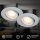 LED Einbauleuchten 2er, Chrom-Matt, Bohrloch 6,8 cm, 2x5W, Ø 8 cm – Briloner