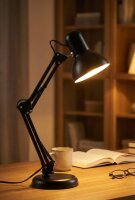 Schreibtischleuchte Casalux LED Tischlampe Schwarz 4,9...