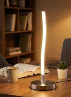 Tischleuchte Casalux LED 5,8 Watt Nickelmatt Tischlampe...