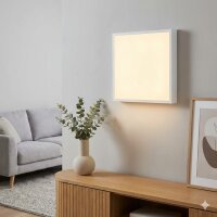 Deckenleuchte Casalux 12 Watt LED Panel 4000K 4-Stufen-dimmbar über Schalter Deckenlampe weiß eckig