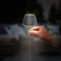 Akku-Leuchte Briloner Riffle Mini 1,5 Watt LED Erdspieß Anthrazit IP44 Touchdimmer Beetleuchte