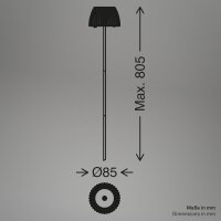 Akku-Leuchte Briloner Riffle Mini 1,5 Watt LED Erdspieß Anthrazit IP44 Touchdimmer Beetleuchte