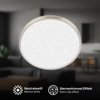 Deckenleuchte Briloner 12 Watt LED Sternenhimmel 24 cm...
