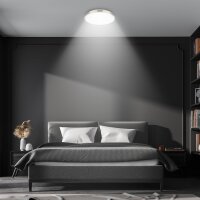 Deckenleuchte Briloner 12 Watt LED Sternenhimmel 24 cm Deckenlampe Nickelmatt