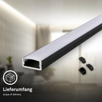 Aluminium-Profil für LED-Stripes, Schwarz, 100 cm – Briloner