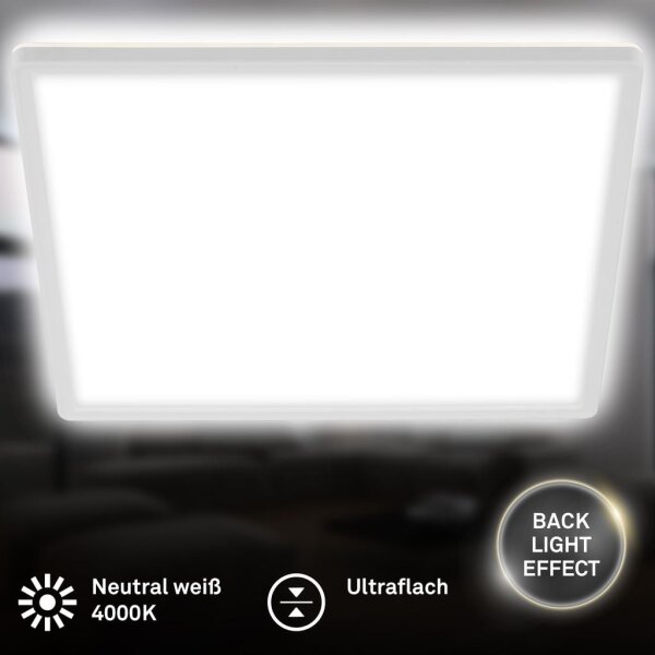 Deckenleuchte Briloner 22 Watt LED Deckenlampe 42 cm Neutralweiß