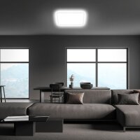 LED Deckenleuchte Deckenlampe, Weiß, 22 Watt, 3000lm, 4000K, 42 x 42 x 3 cm – Briloner