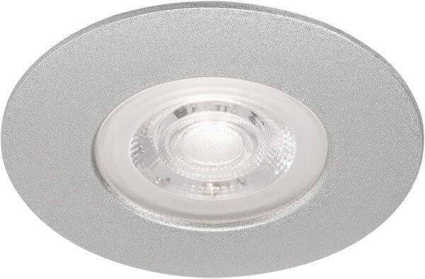 LED Einbauleuchte Einbauspot, Chrom matt, Bohrloch 6,8 cm, 4,9 Watt, IP44, Ø 9 cm – Briloner