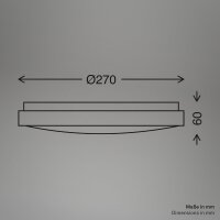 LED Deckenlampe Deckenleuchte Sensor, Weiß, 13 Watt, 1300lm, 3000K, Ø 27 cm – Briloner