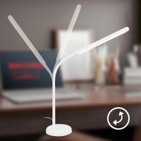 Tischleuchte Briloner 6 Watt LED Tischlampe Touchdimmer 600 Lumen Weiß
