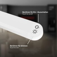 Tischleuchte Briloner 6 Watt LED Tischlampe Touchdimmer 600 Lumen Weiß
