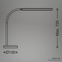 Tischleuchte Briloner 6 Watt LED Tischlampe Touchdimmer 600 Lumen Weiß