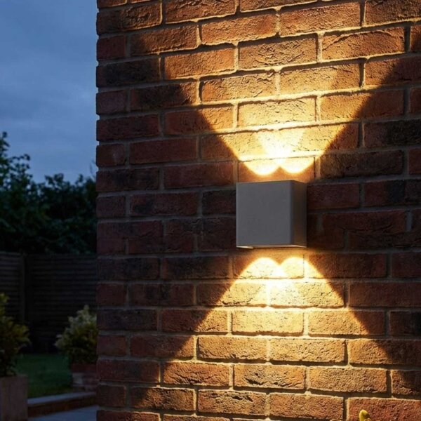 Außenleuchte Konstsmide Chieri 4 x 1 Watt LED Wandlampe IP54 Anthrazit