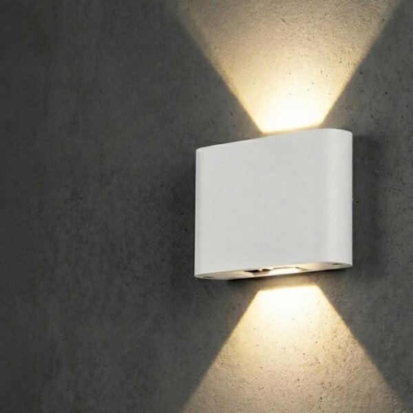 Außenleuchte Konstsmide Chieri 2 x 6 Watt LED Wandlampe IP54 Weiß