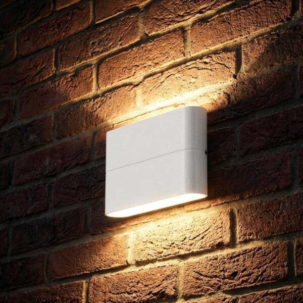 Außenleuchte Konstsmide Chieri 12 Watt LED Wandlampe IP54 Weiß