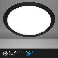 Badleuchte Briloner 12 Watt LED Deckenlampe IP44 schwarz...