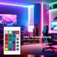 Starter-Set LED Band Briloner 5 Watt LED 200 cm Fernbedienung Stripe dimmbar RGB