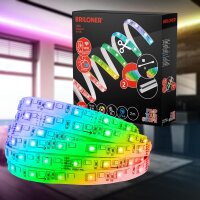 Starter-Set LED Stripe Briloner 5 Watt RGB IP44 Smart...